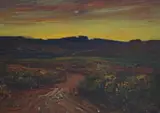 Hugo Naude, Karoo, 1931, oil on board