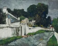 Terence McCaw, Houses on a Lane, 1946, oil on canvas