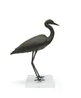 Italia Greig, Large Great Heron, 2002, bronze, on a Perspex base