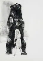 Diane Victor, Goldilocks, 2004, charcoal on paper
