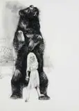 Diane Victor, Goldilocks, 2004, charcoal on paper