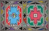 Esther Mahlangu, Ndebele Abstract, 2015, acrylic on canvas