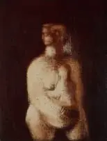 Robert Hodgins, Mother and Child, oil on board