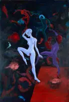 Beezy Bailey, Ghost Dancers in the Rainlight Night, 2016, oil on canvas
