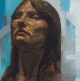 Lionel Smit, Blue Face, oil on canvas