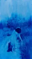 Ruby Swinney, Moon Country, 2023, oil on silk