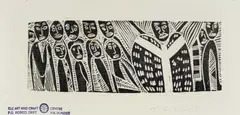 John Muafangejo, The Bishop, linocut on paper