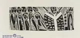 John Muafangejo, The Bishop, linocut on paper