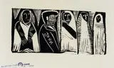 John Muafangejo, Four Evangelists, linocut on paper