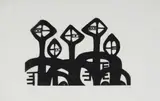 Michael Costello, Figures, 1972, linocut on rice paper