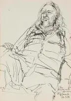 Nils Burwitz, Portrait of Walter Battiss, 1978, ink on paper