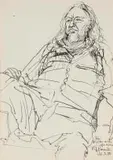 Nils Burwitz, Portrait of Walter Battiss, 1978, ink on paper
