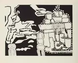 Walter Battiss, Limpopo, screenprint on paper