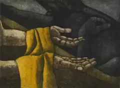 Christine Dixie, She Offered the Brighter Apple of Golden Cloth, 1993, colour etching on paper