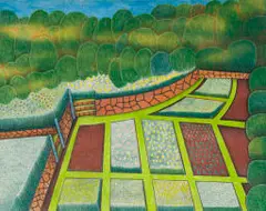 Clifford Mpai, Brenthurst Flower Gardens, 1992, colour pencil on paper