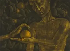 Christine Dixie, The Touch of Golden Apple Leaf, 1993, colour etching on paper