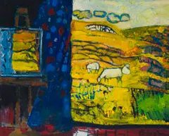 Brian Bradshaw, Welsh Studio, Waen Hir, oil on canvas laid down on board