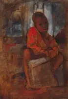 Anthony Strickland, Young Boy, oil on canvas