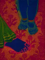 Andrew Verster, Composition with Three Blue Feet, 1999, oil on canvas