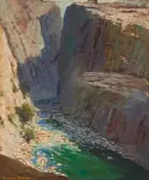 Adriaan Boshoff, Fish River Canyon, Namibia, oil on board