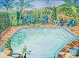 Rain Battiss, Pool, oil on canvas