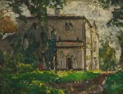 The Cottage, Stoke by Harry Fidler, oil on board, sold Aug 2026