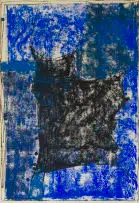 Cecily Sash, Blue Abstract I, 1964, monotype on paper