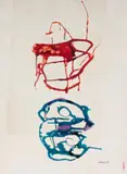 Trevor Coleman, Untitled (Abstract in Red and Blue)