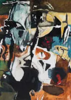 Eben van der Merwe, NR 4, 1982, mixed media with acrylic on paper