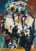 Eben van der Merwe, NR 3, 1982, mixed media with acrylic on paper