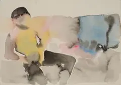 Banele Khoza, Muse Being Naughty, 2017, watercolour on paper