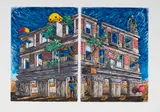 Raymond Fuyana, Old House, 2020, colour monotype on paper