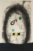 Joan Miró, L' Exile Noir (The Black Exile), 1969, etching, aquatint and carborundum on paper