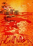 Fred Schimmel, Seascape, 1983, linocut on paper