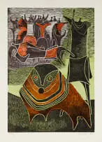 Lucky Sibiya, Bull, 1977, colour woodcut on paper