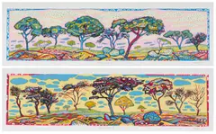 Marion Arnold, Arbor Encore I; Arbor Encore II, two, 1991, colour screenprint on paper