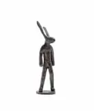 Guy Du Toit, Standing Hare, 2023, bronze with a dark brown patina