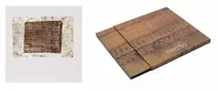 Hannes Harrs, Three BaKuba Collages; Untitled (Abstract), two, 2003, collograph on paper and book
