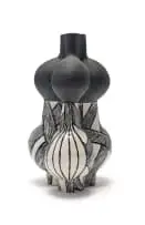 Martine Jackson, Striations, 2007, painted and partially glazed ceramic