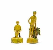 Nico Masemola, Adam & Eve, painted and glazed ceramic