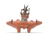 Clive Sithole, Impongo (Billy Goat), 2023, painted and partially glazed ceramic