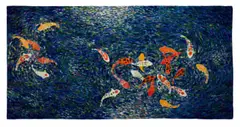 Esias Bosch, Koi, 1993, painted with vitified underglaze slips and glazed ceramic tile