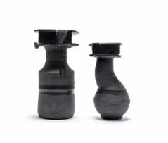 Charles Gotthard, Pair of black soldiers III, thrown, slabs and altered charcoal earthenware fired clay with applied rutile and epoxy mixture
