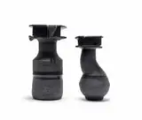 Charles Gotthard, Pair of black soldiers III, thrown, slabs and altered charcoal earthenware fired clay with applied rutile and epoxy mixture