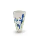 John Shirley, Echoes of Stillness, slip-cast bone china with resist techniques and soluble metallic salts