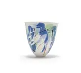 John Shirley, Tidal Surge, slip-cast bone china with resist techniques and soluble metallic salts
