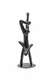 Guy Du Toit, Handstand Hare, 2026, bronze with a brown patina, on a painted steel base
