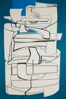 Cecily Sash, Architectonics Series II, 1970, oil on board