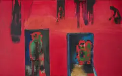Robert Hodgins, Apertures, oil on canvas