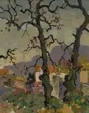 Gregoire Boonzaier, Trees in Newlands, 1963, oil on canvas